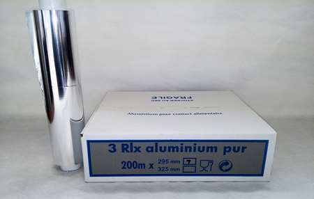 RECHARGE ROULEAU ALUMINIUM 200m x 0.30m x 3 rouleaux