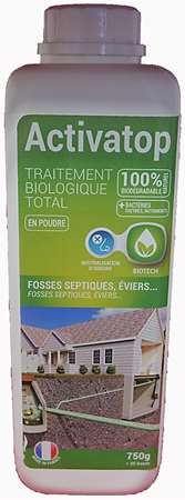 ACTIVATOP POUDRE FOSSES SEPTIQUES 750g x 6