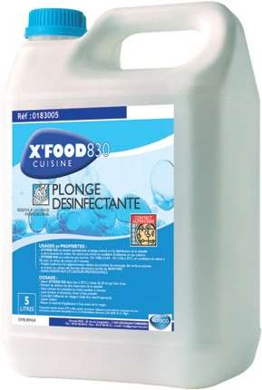 X'FOOD 830 PLONGE DESINFECTANTE 5L