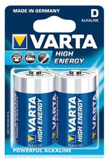 PILE LONGLIFE POWER VARTA LR20 SOUS BLISTER x 2