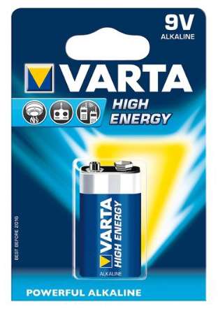 PILE HIGH-ENERGY VARTA 6LR61 9V SOUS BLISTER x 1