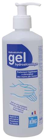 GEL HYDROALCOOLIQUE KING 500ml x 12