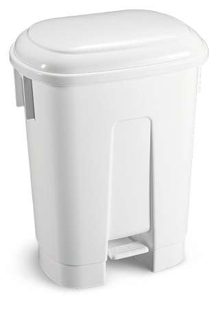 POUBELLE A PEDALE 60L SIRIUS couvercle BLANC