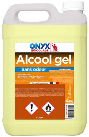ALCOOL GEL SANS ODEUR (chauffe-plats) ONYX Bidon 4kg