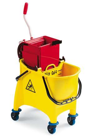 SEAU DE LAVAGE BI-BACS MAXI JOLLY 2x15L + presse plat s/fond