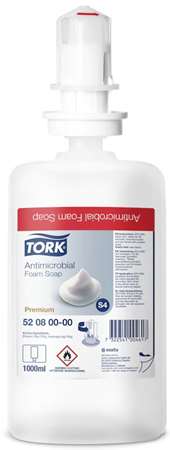 TORK SAVON MOUSSE 'S4' PREMIUM ANTIMICROBIEN 1L x 6