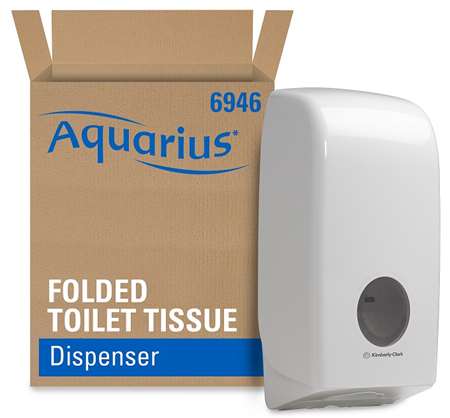 DISTRIBUTEUR PAPIER TOILETTE PLIE ABS BLANC (2pq) AQUARIUS