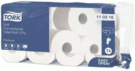 TORK PAPIER TOILETTE 'T4' PREMIUM 3F ECO EU 250cp x 72rlx