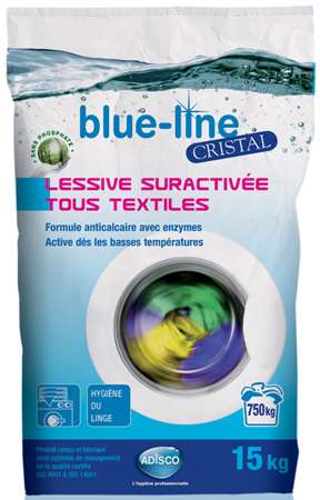 BLUE-LINE CRISTAL LESSIVE SURACTIVEE TOUS TEXTILES 15kg