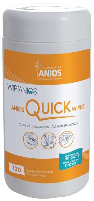 LINGETTES QUICK WIPES DESINFECTANTE MEDICAL SR BOITE DE 120