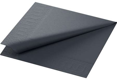 DUNI SERVIETTE 33x33 OUATE 2F NOIR FSC x 2000